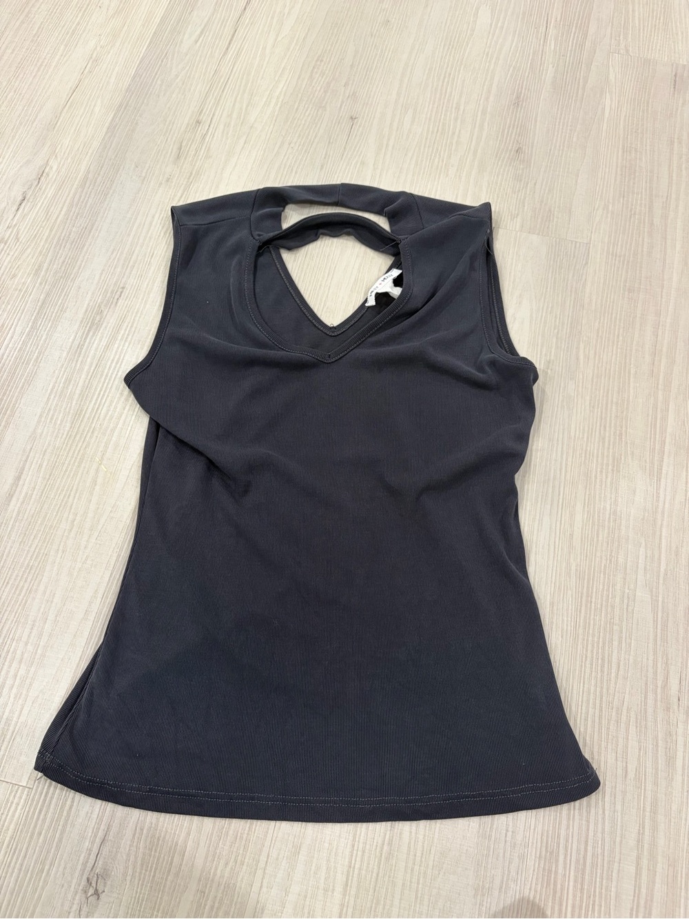 Black Sleeveless V-Neck Women's Top